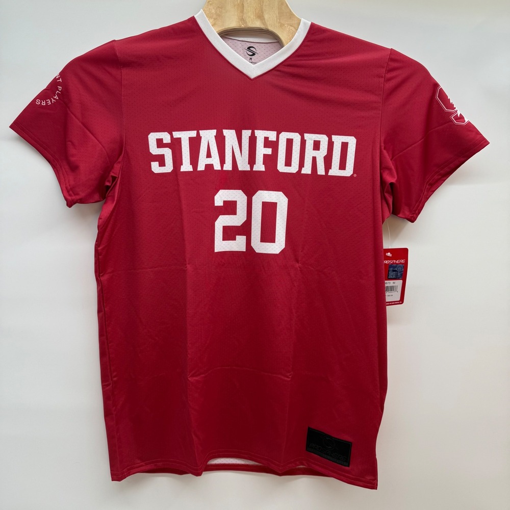 Stanford Cardinal Macario #20 Jersey ProSphere NCAA Soccer Red White‎ Medium